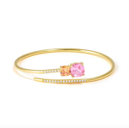 Bracciale grande COLOUR WAVE RIGIDO AURORA DOPPIA PIETRA Nomination