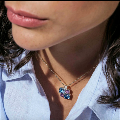 Collana COLOUR WAVE PENDENTE CON PIETRE Nomination