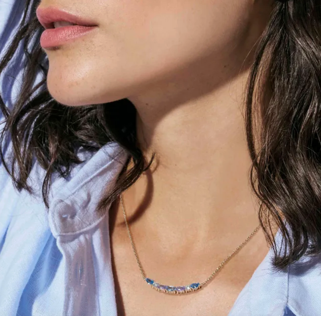 collana colour wave placca corta colorata nomination