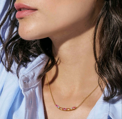Collana COLOUR WAVE PLACCA CORTA COLORATA Nomination