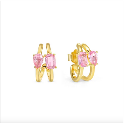 Orecchini AURORA COLOUR WAVE ROSA Nomination