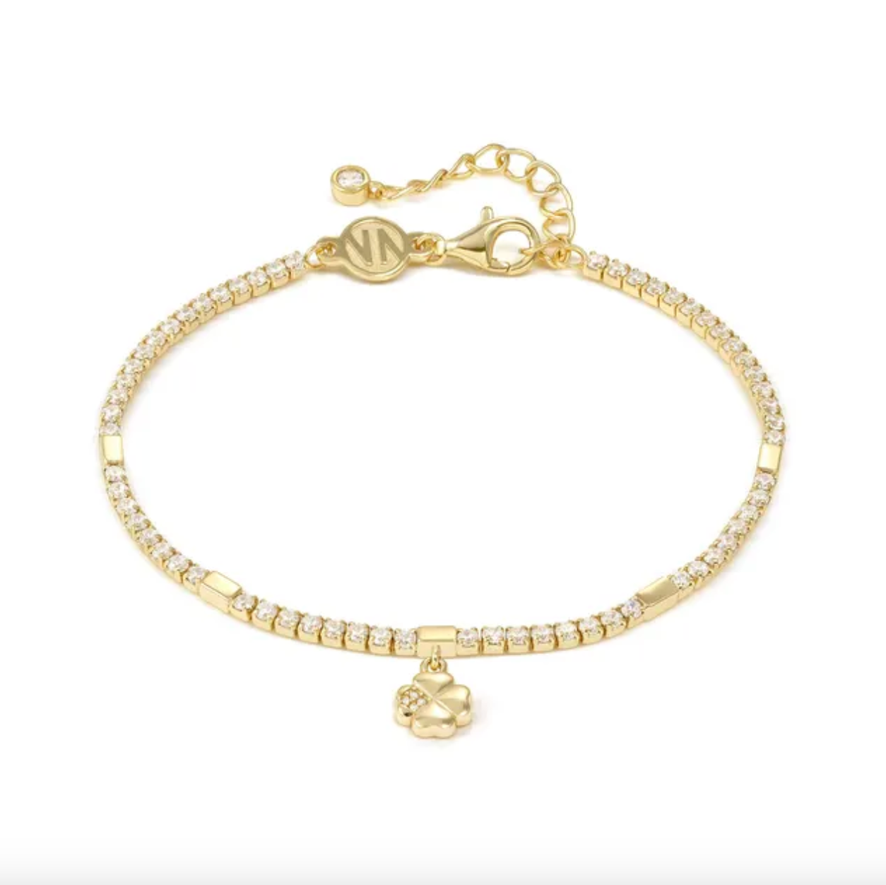 bracciale  petit sparkle tennis quadrifoglio nomination