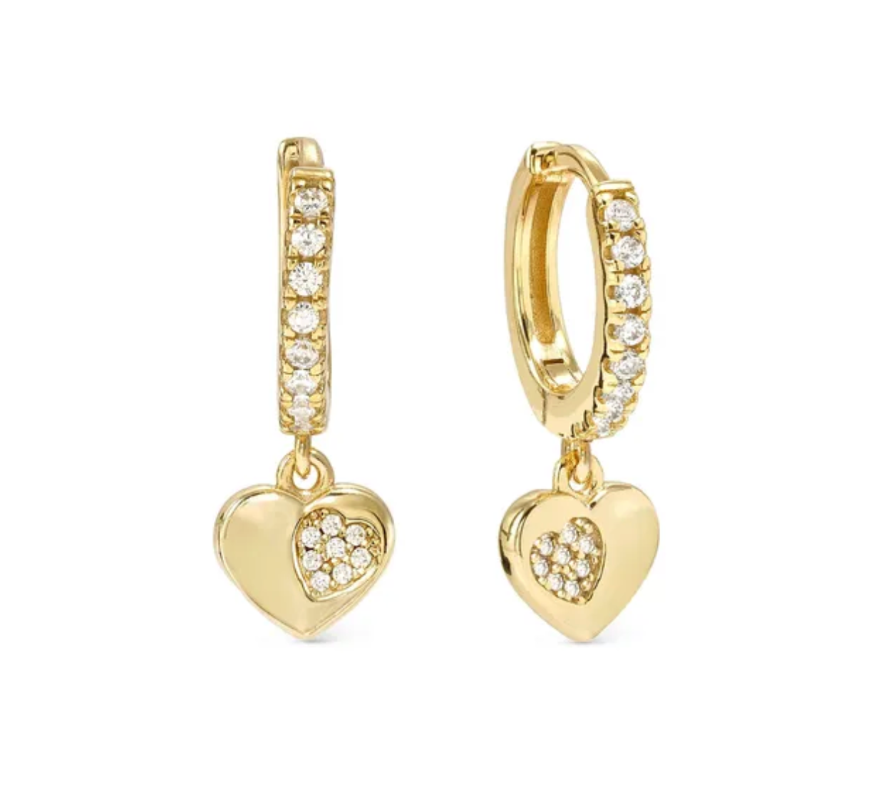 orecchini a cerchio petit sparkle cuore nomination