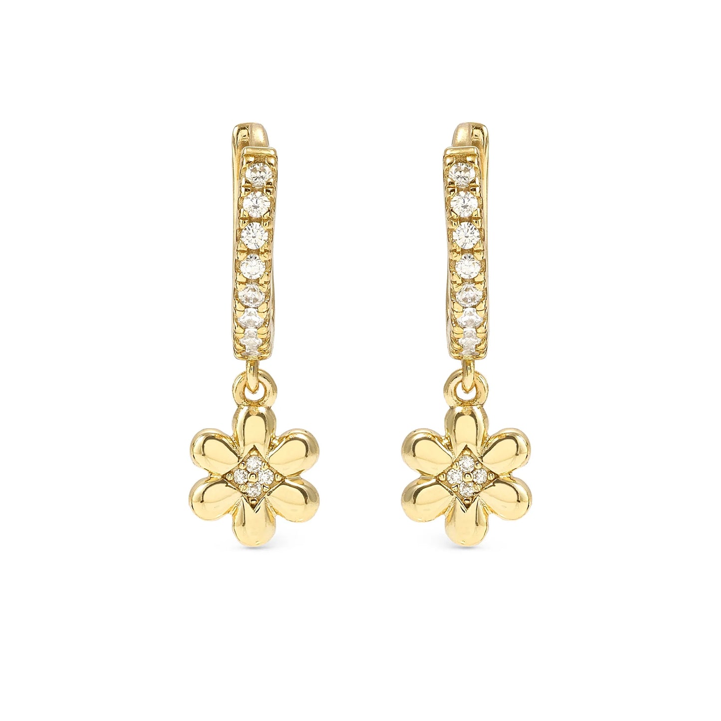 orecchini a cerchio petit sparkle fiore nomination