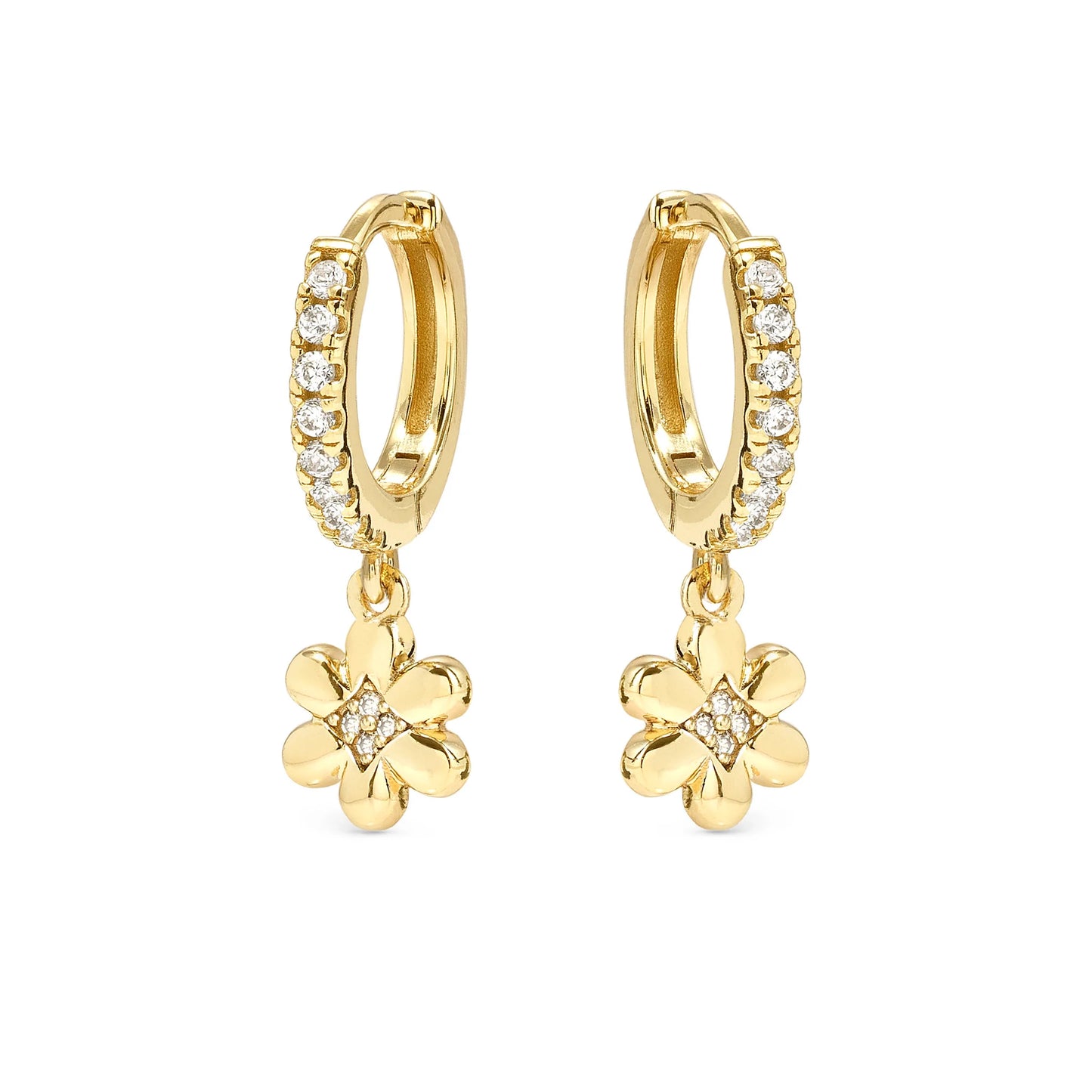 orecchini a cerchio petit sparkle fiore nomination