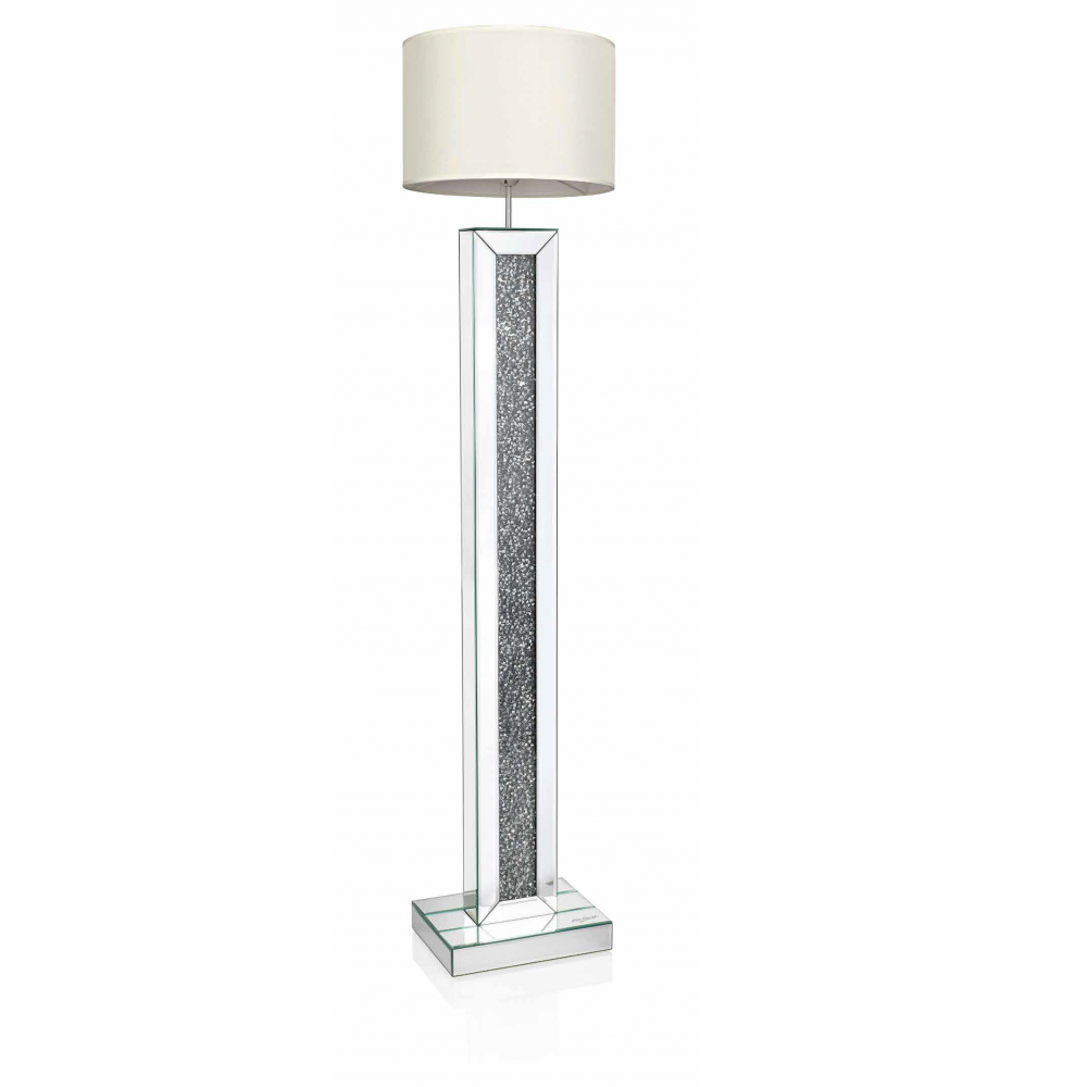 lampada da terra cristalli e strass ottaviani