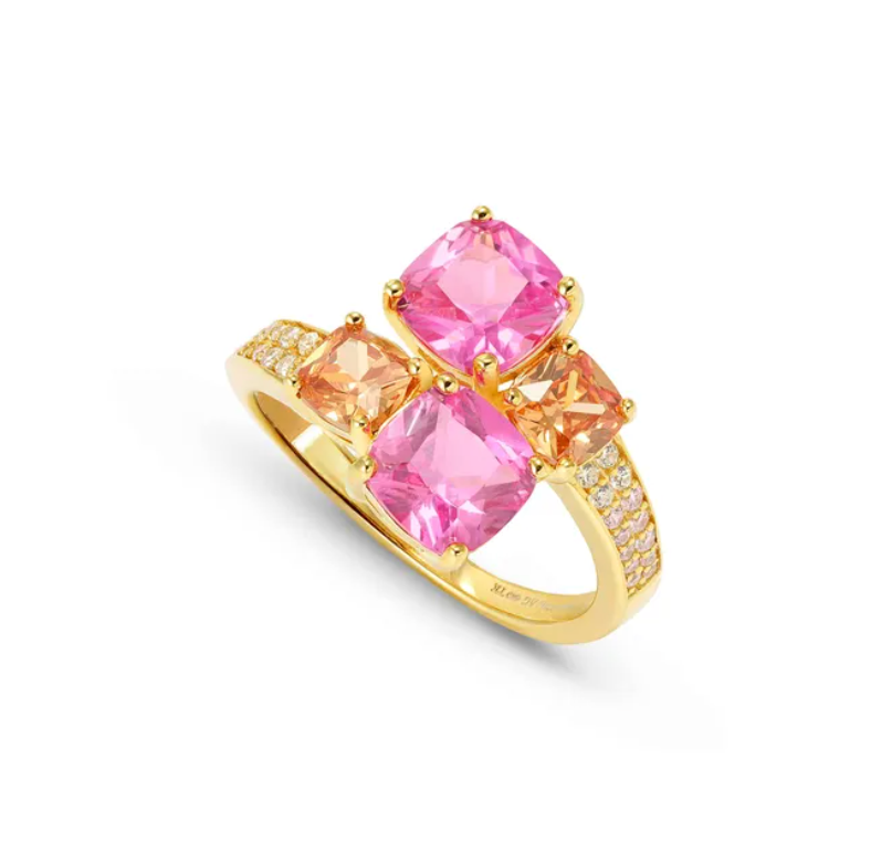 anello colour wave aurora pietre colorate nomination