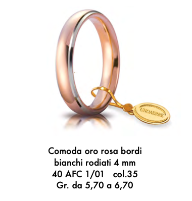 fede comoda bordi rodio unoerre