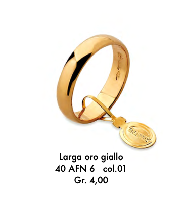 fede nuziale larga gr.4 unoerre