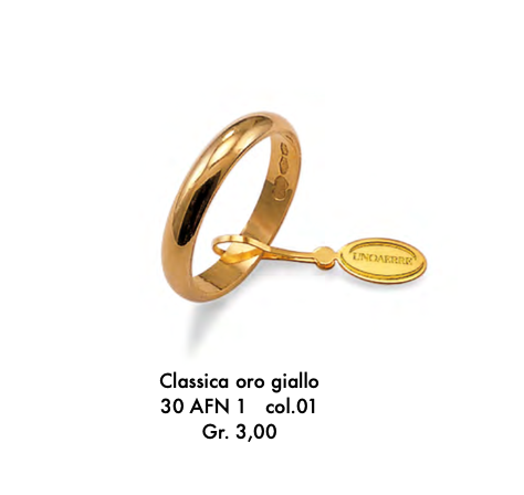 fede nuziale classica gr.3 unoerre
