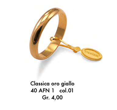 Fede Nuziale Classica gr.4 Unoerre