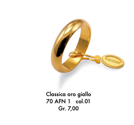 fede nuziale classica gr.7 unoerre